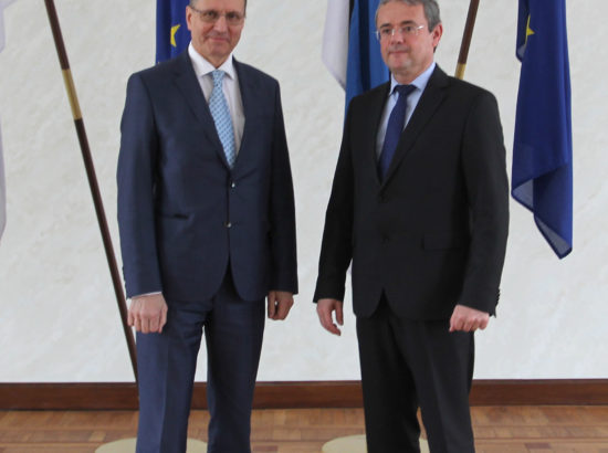 Euroopa Liidu asjade komisjoni esimees Tooma Vitsut kohtus Sloveenia suursaadiku Robert Krmeljiga